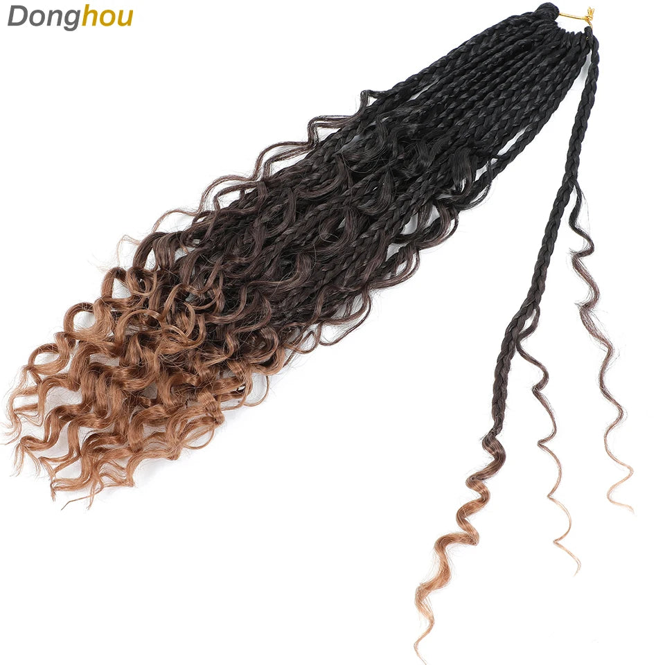Boho Box Braids Synthetic Crochet Hair