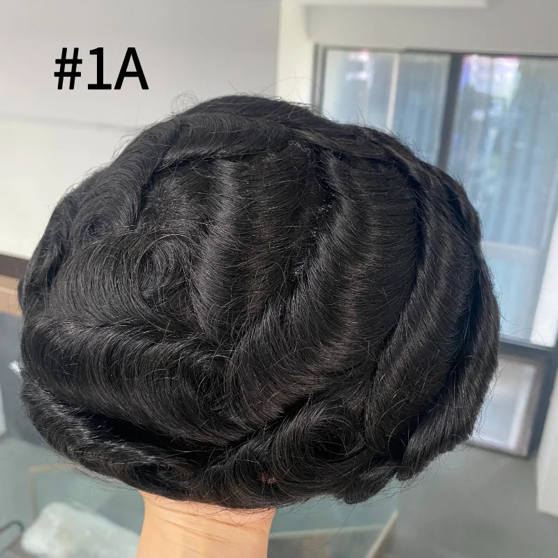 Swiss Lace 100% Natural Human Hair Toupee Hair Replacement Systems - Various Options Available