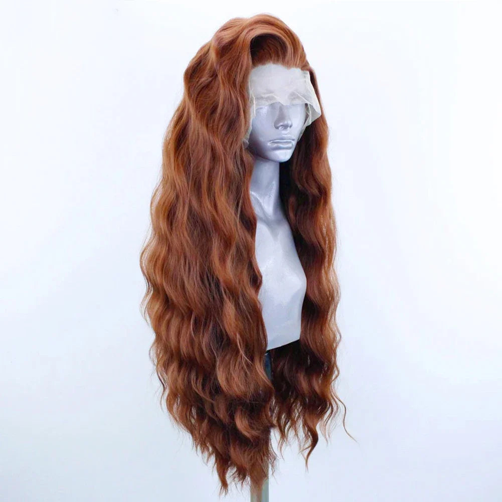 24 Inch Water Wave Synthetic Lace Front Pre Plucked Wigs - Various Colors Available