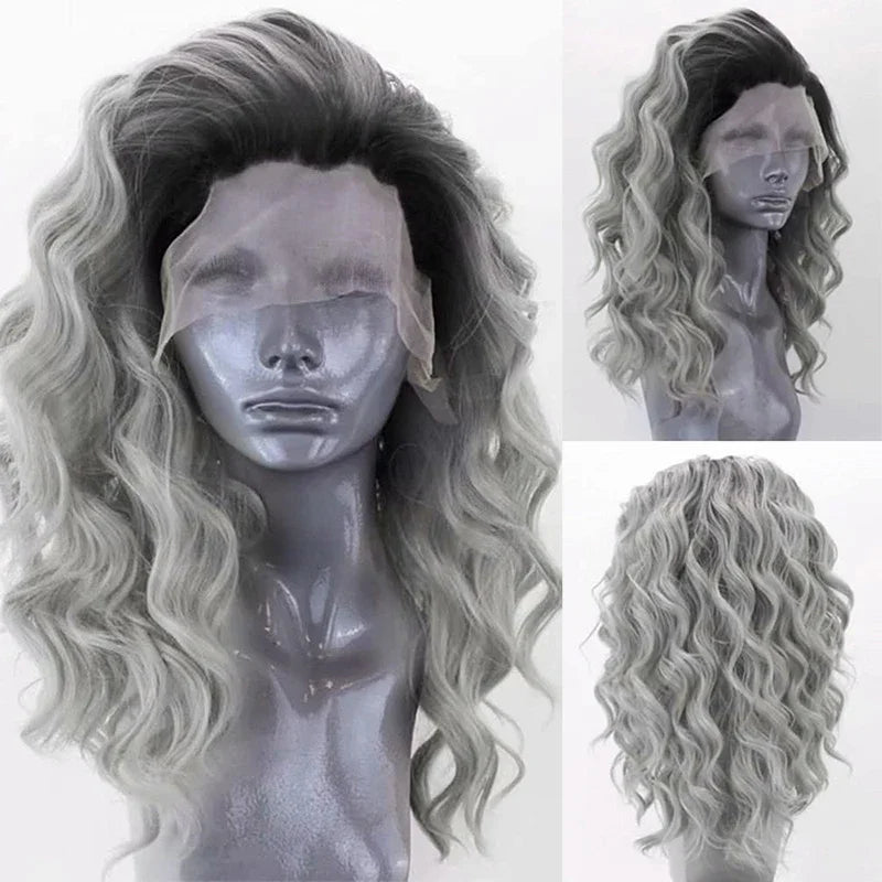 Water Wave Short Synthetic Lace Front Wigs - Various Colors Available