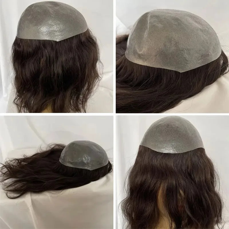 12inch Long Human Hair, Thin Skin Base PU Toupee/Replacement Units - Various Options Available
