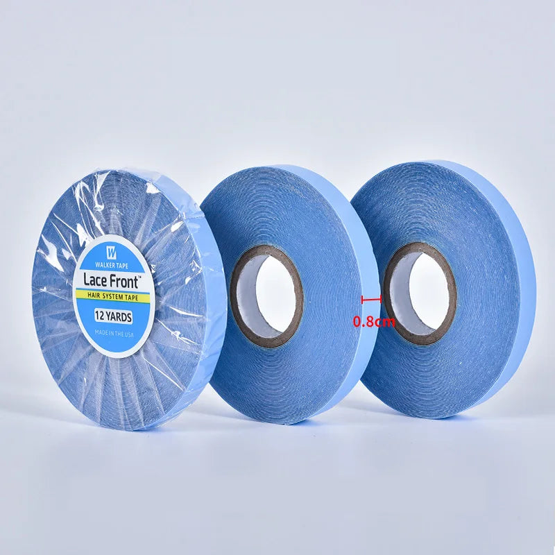 1 Roll Super Hair Blue Tape Double-Sided Adhesive Tape for Hair Extension/Lace Wig/Toupee 3 Yards/12Yards/36Yards