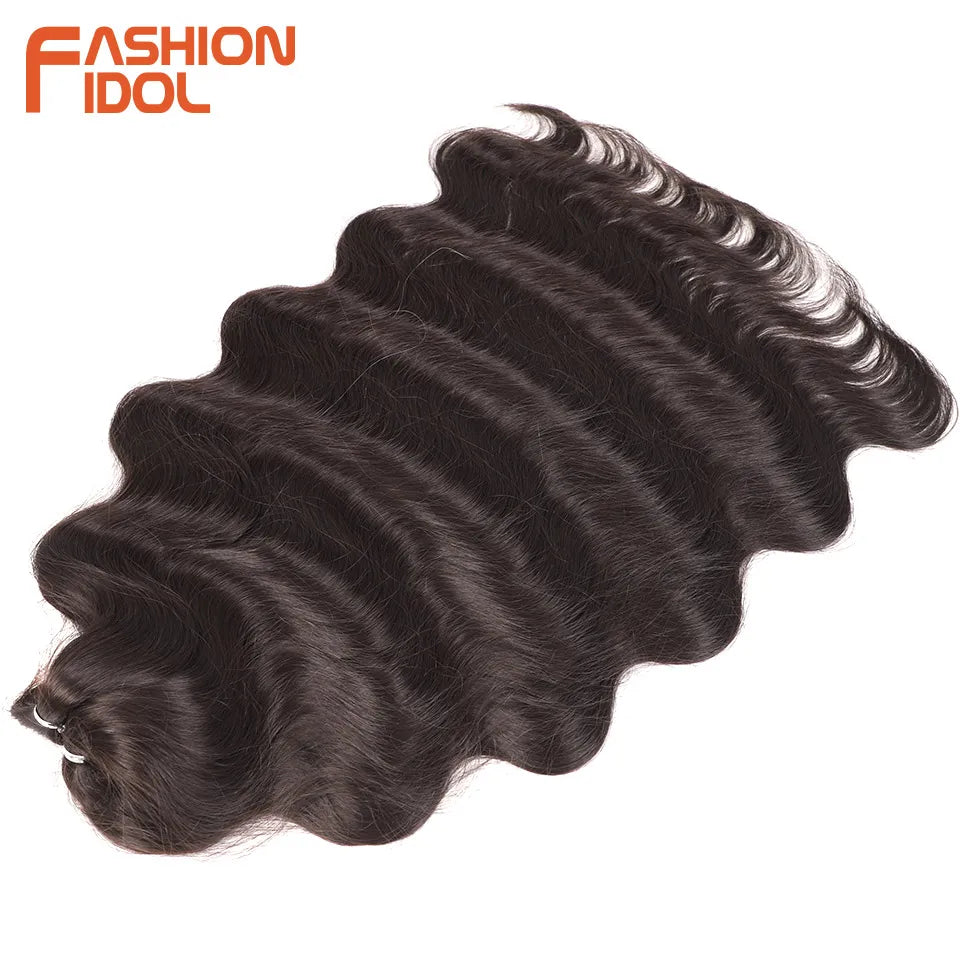 Ombre Body Wave Crochet Hair 24 Inch Long Synthetic Hair - Various Colors Available