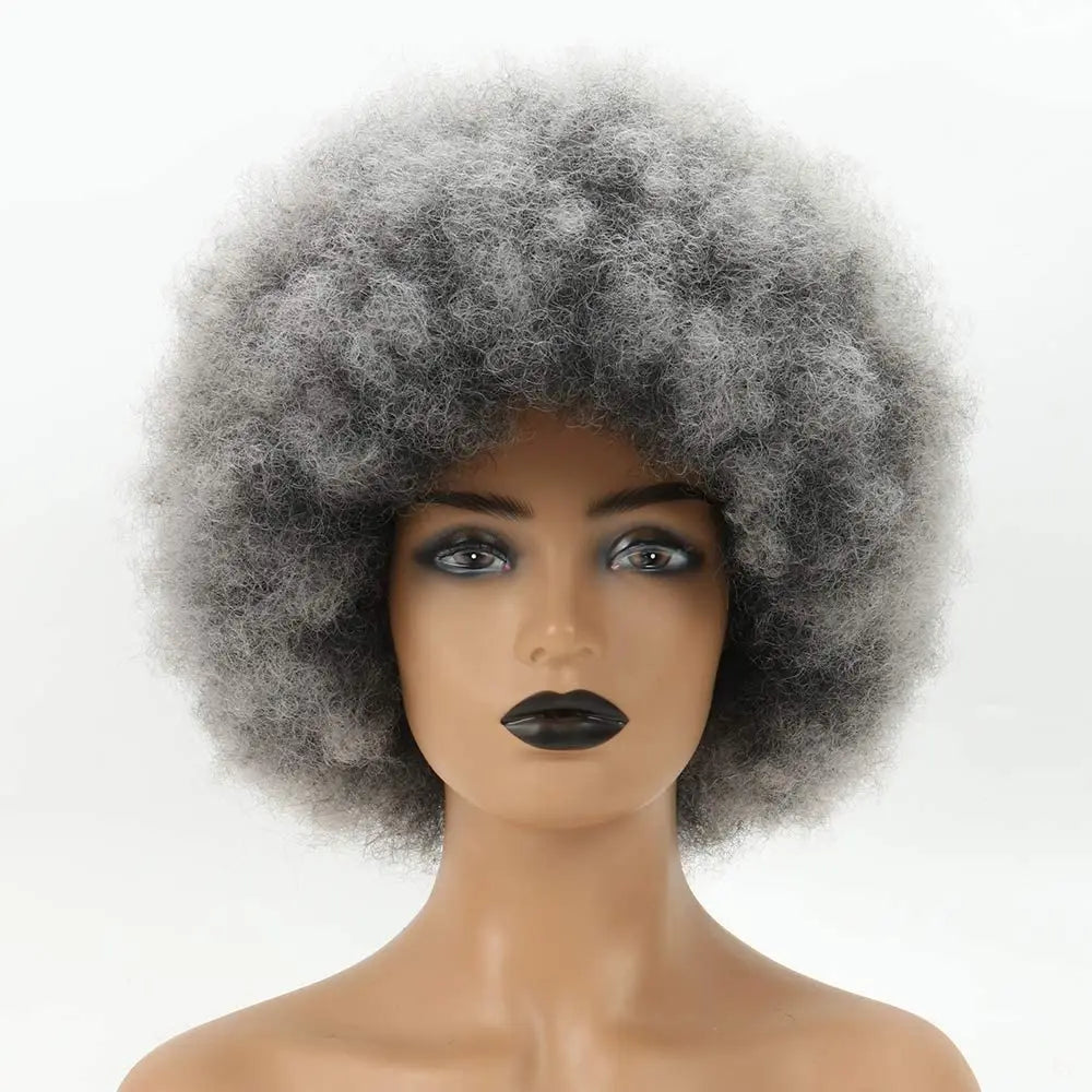 Short Synthetic Afro Kinky Curly Wigs - Various Colors Available