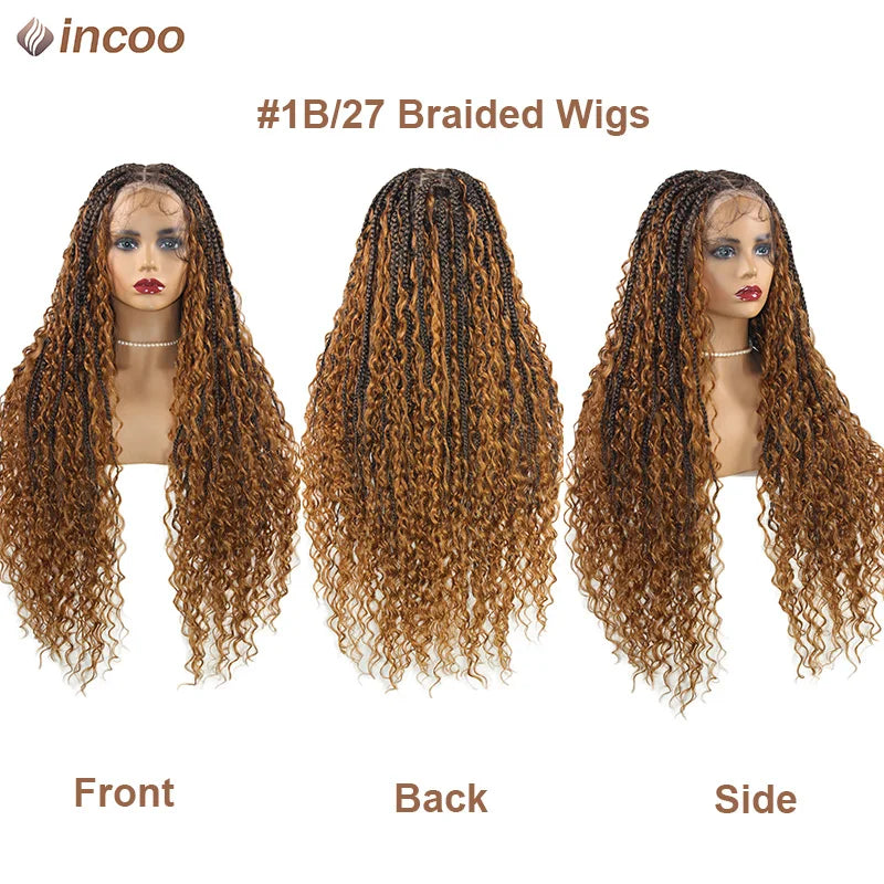 Boho Box Braided Full Lace Front Synthetic Wigs - Various Colors Available