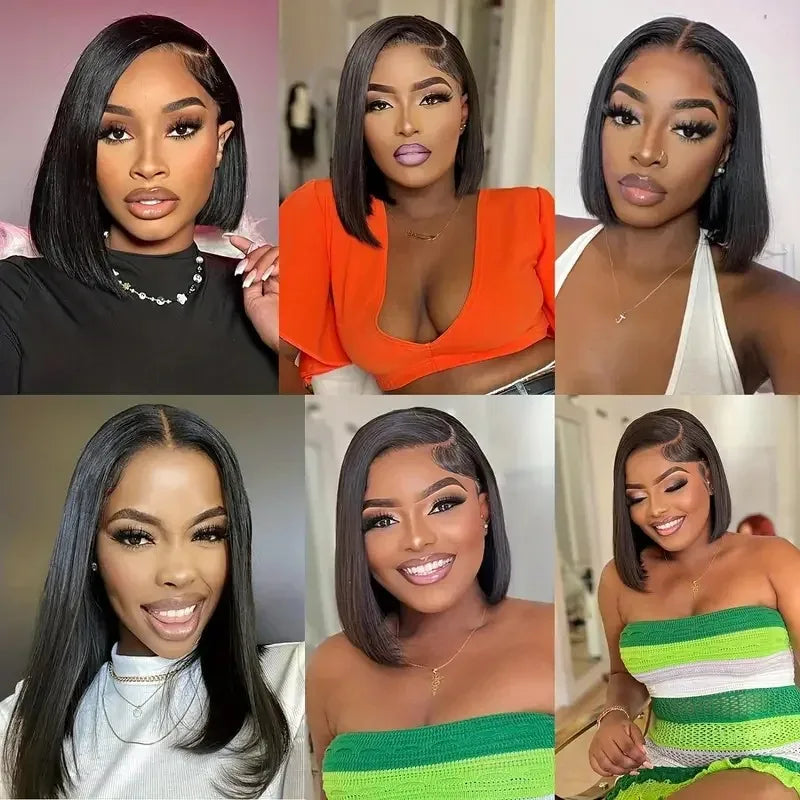 Bone Straight Bob - Glueless HD Lace Ready To Wear Human Hair Wig