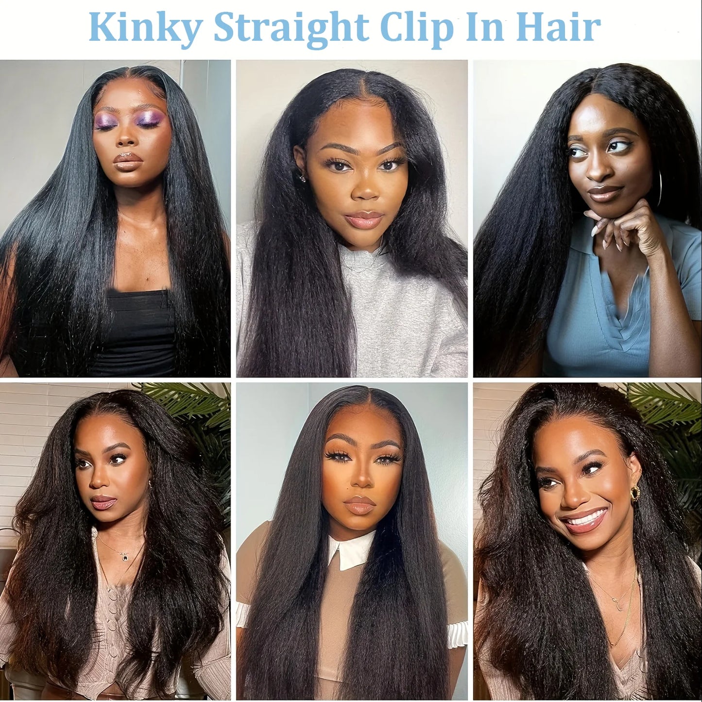 Yaki Remy Straight 100% Human Hair Clip Ins