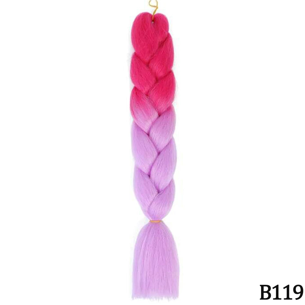 24" Synthetic Yaki Jumbo Braiding Hair - Various Colors Available