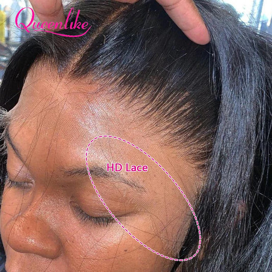 Straight Human Hair HD Invisible Lace Frontal Wig