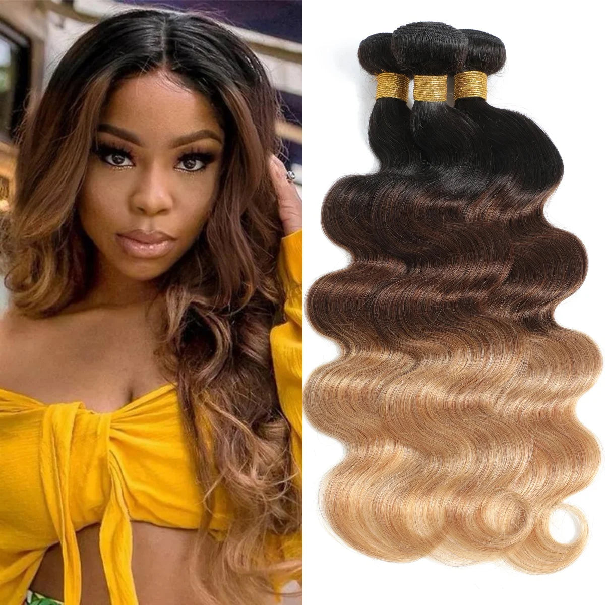Ombre Body Wave 100% Unprocessed Virgin Brazilian Human Hair