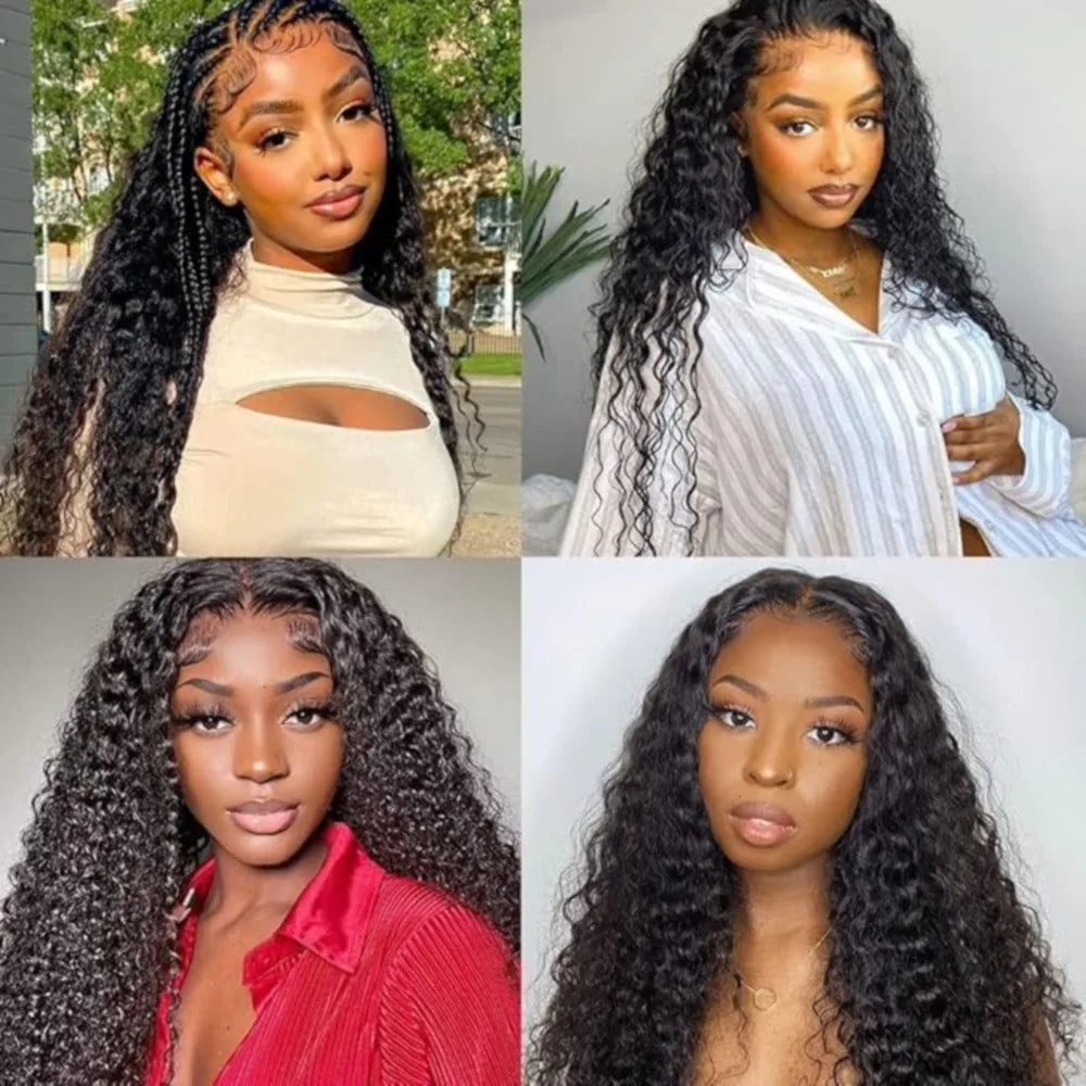 Brazilian Curly Deep Wave Invisible Human Hair Tape Ins