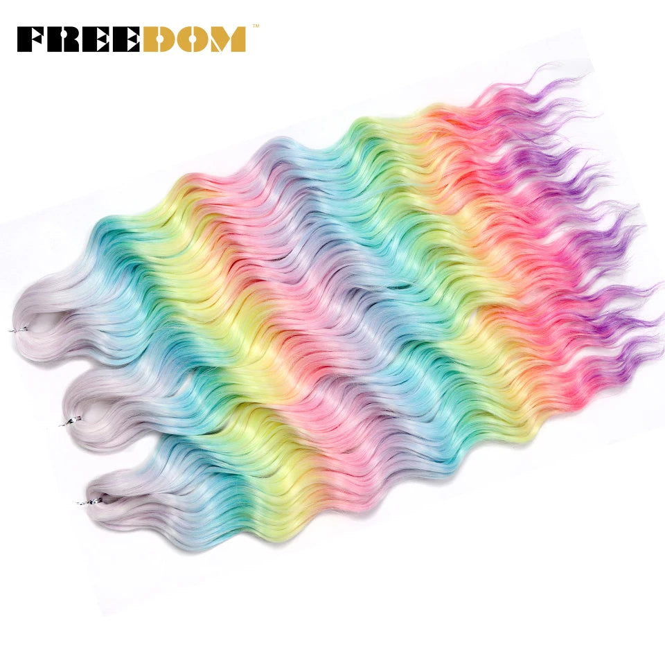 Deep Water Wave Synthetic 24inch Long Crochet Hair