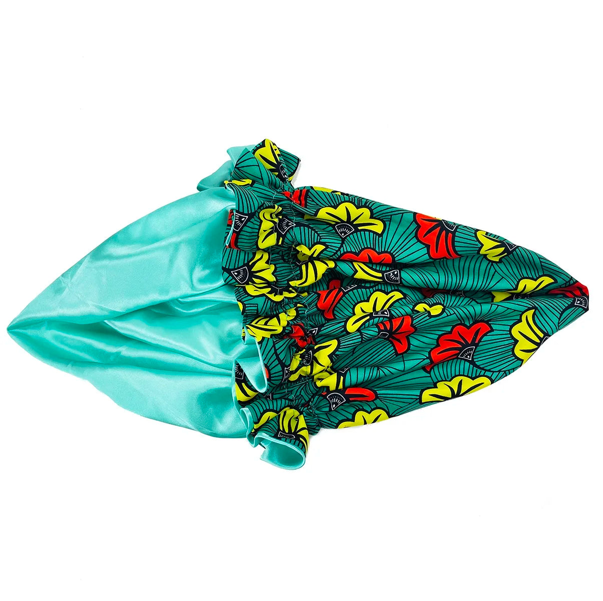 African Pattern Print Satin Bonnets