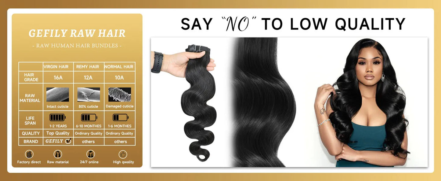 Straight Brazilian Weave Raw Human Hair Bundles