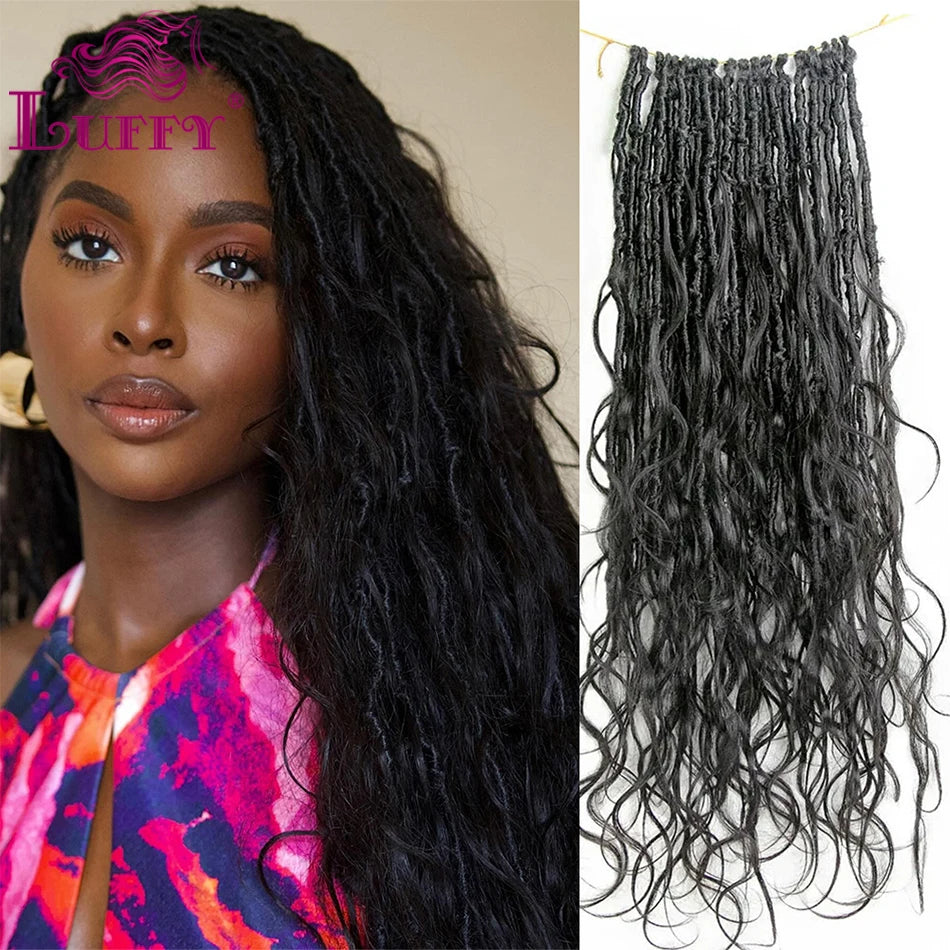 Body Wave Pre-Looped Human Hair Crochet Boho Locs