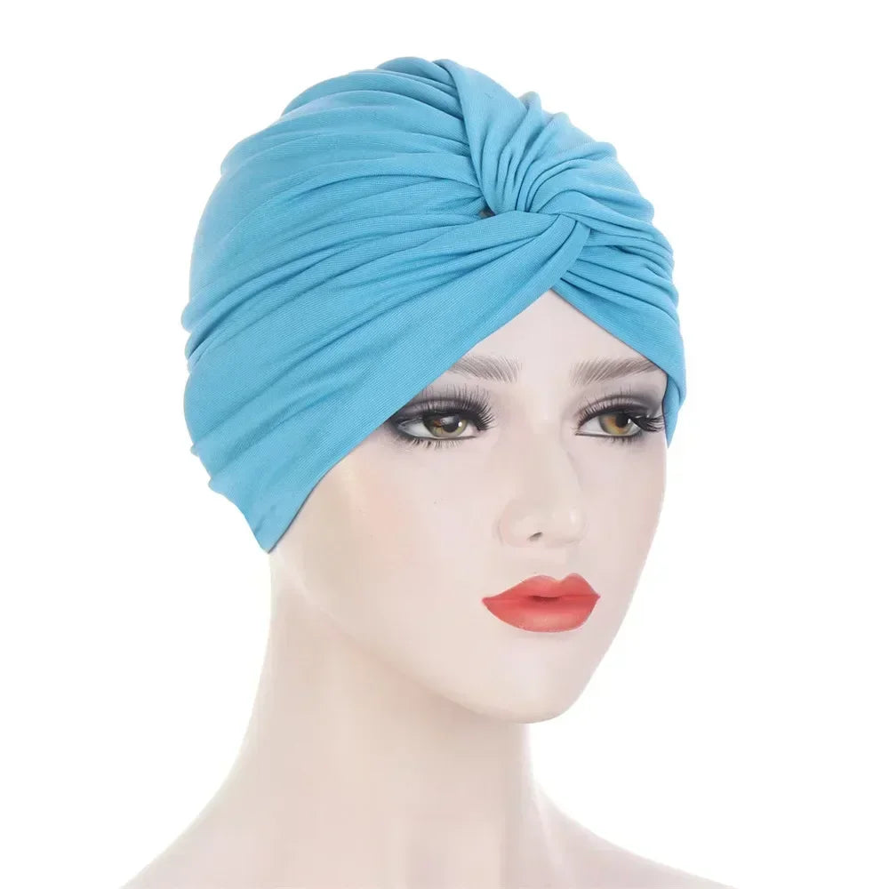 Women's Pleated Turbans in Various Colors
