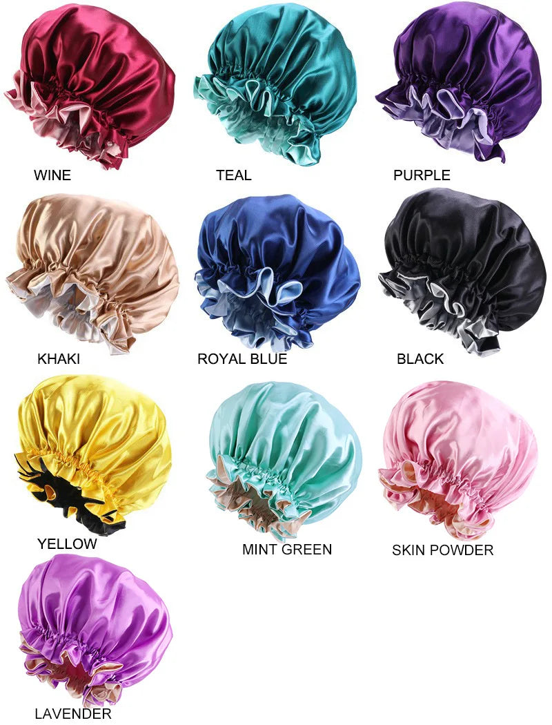 Silk Night Double Layered Bonnet
