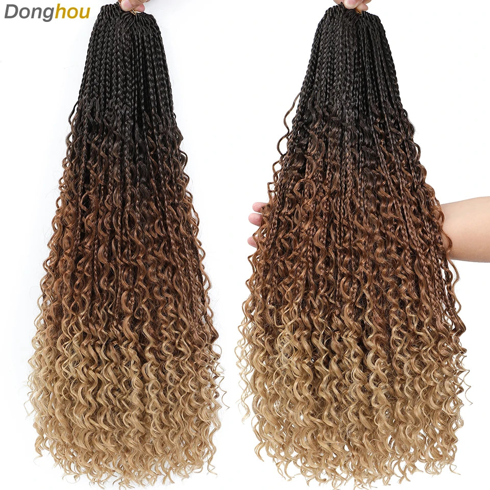 Boho Box Braids Synthetic Crochet Hair
