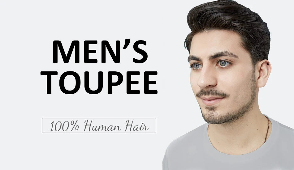 Hair Replacement System (Toupee) - Human Hair Fine Mono NPU, Various Curl Patterns Available