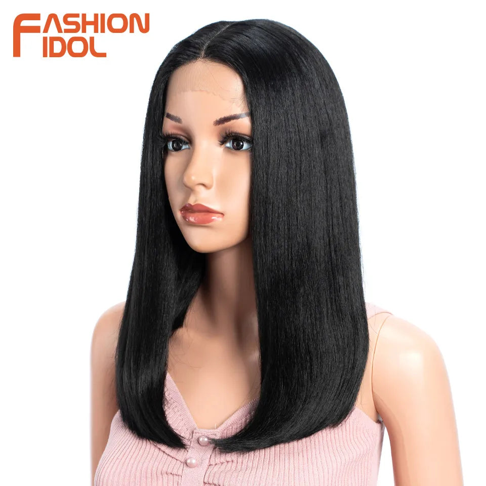 14 Inch Lace Front Wig Synthetic Hair - Various Colors Available