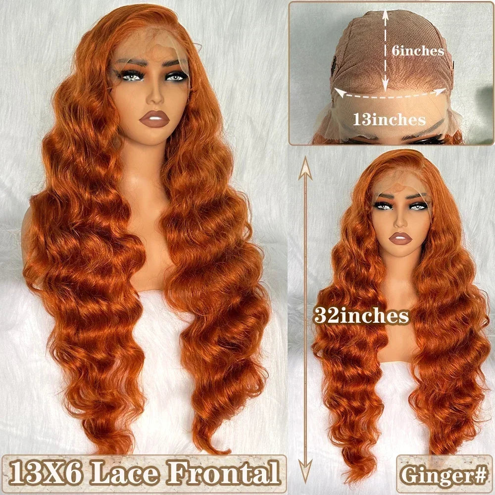 Synthetic Body Wave Lace Front Wigs With Baby Hair - Various Colors Available