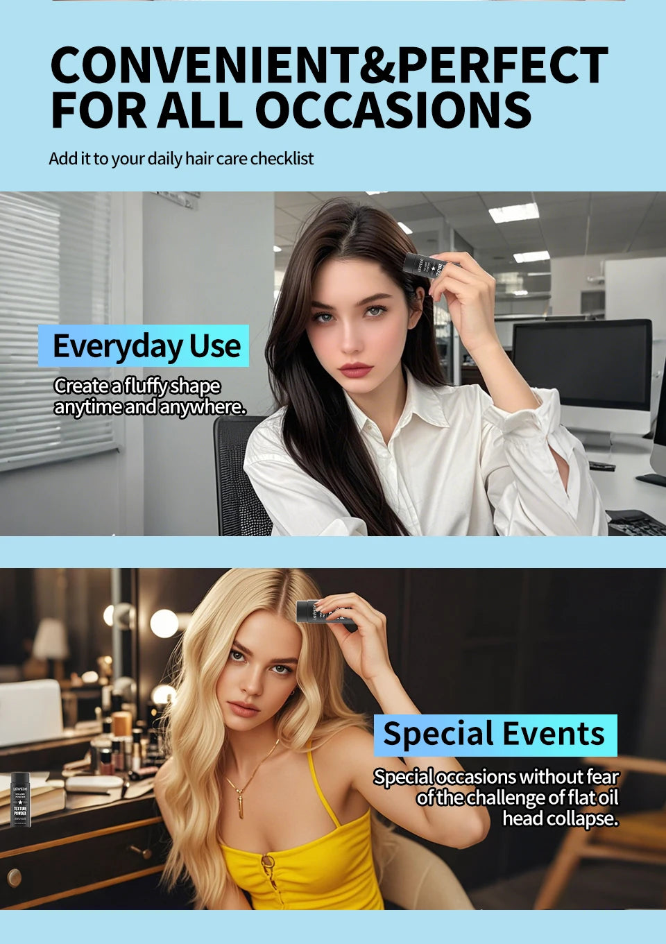 Hair Styling Powder Oil Control Hair Powder Fluffy Hair Powder Increase Hair Volume Instantly Long-Lasting Styling For Men Women