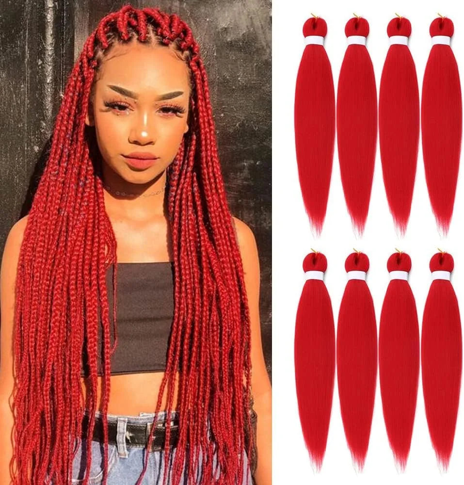 Pre-Stretched Synthetic Braiding Hair - Various Colors Available