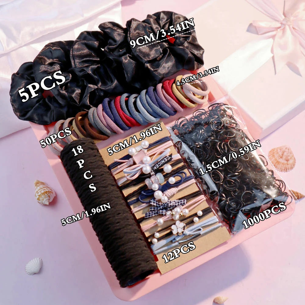 1085PCS Dark Hair Accessories for Woman Set