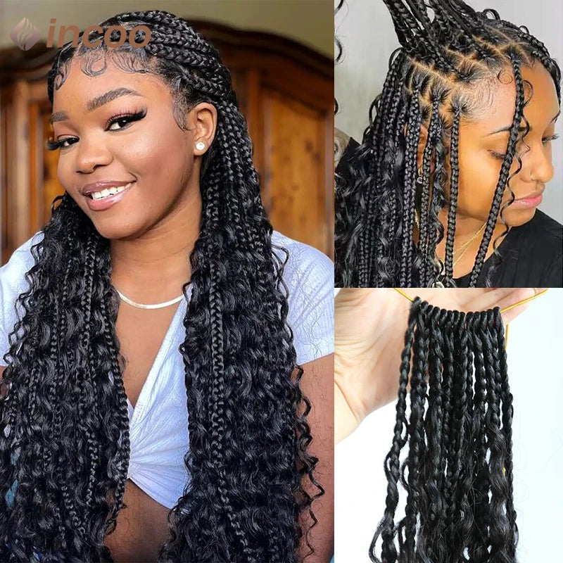 Boho Box Braided Full Lace Front Synthetic Wigs - Various Colors Available