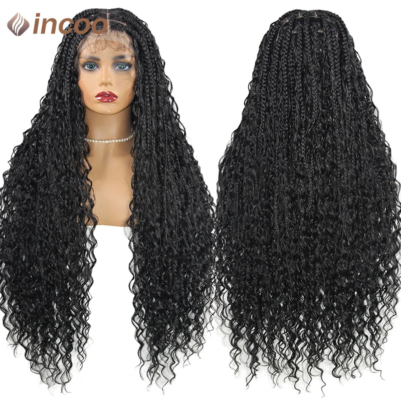 Boho Box Braided Full Lace Front Synthetic Wigs - Various Colors Available