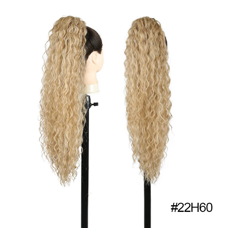 Long Synthetic Clip In Drawstring Ponytails - Various Options Available