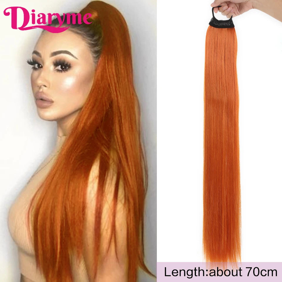 Long Straight Synthetic Ponytails - Various Options Available