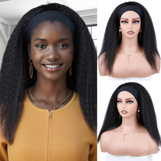 Kinky Curly Synthetic Headband Wig
