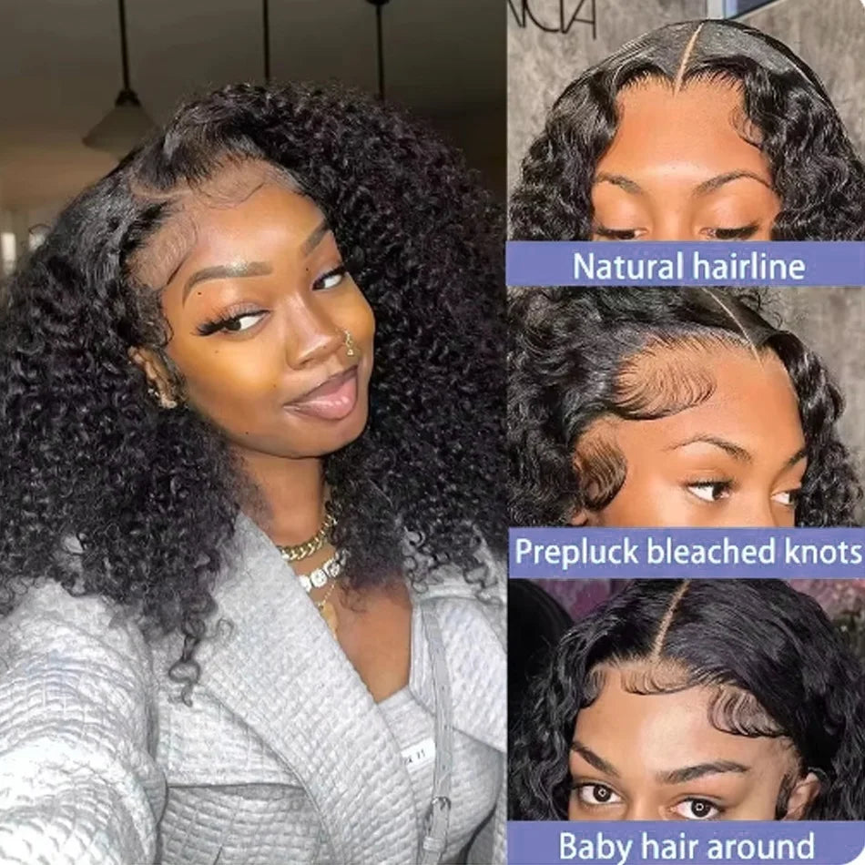 Brazilian Deep Wave Curly Bob - Lace Front Human Hair Wig
