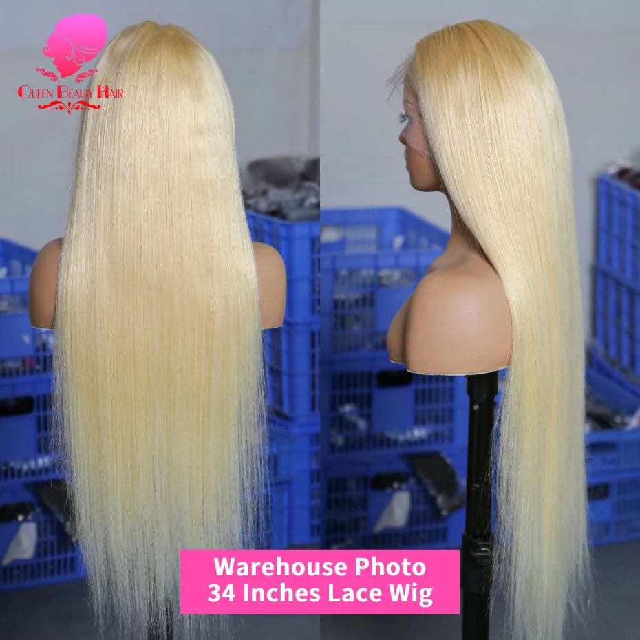 Blonde Bone Straight - 360 Pre Plucked Full Lace Frontal Human Hair Wig