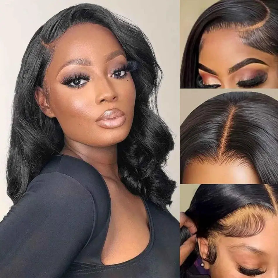Bob Body Wave  - Preplucked Lace Front Glueless Ready To Wear Human Hair Wig