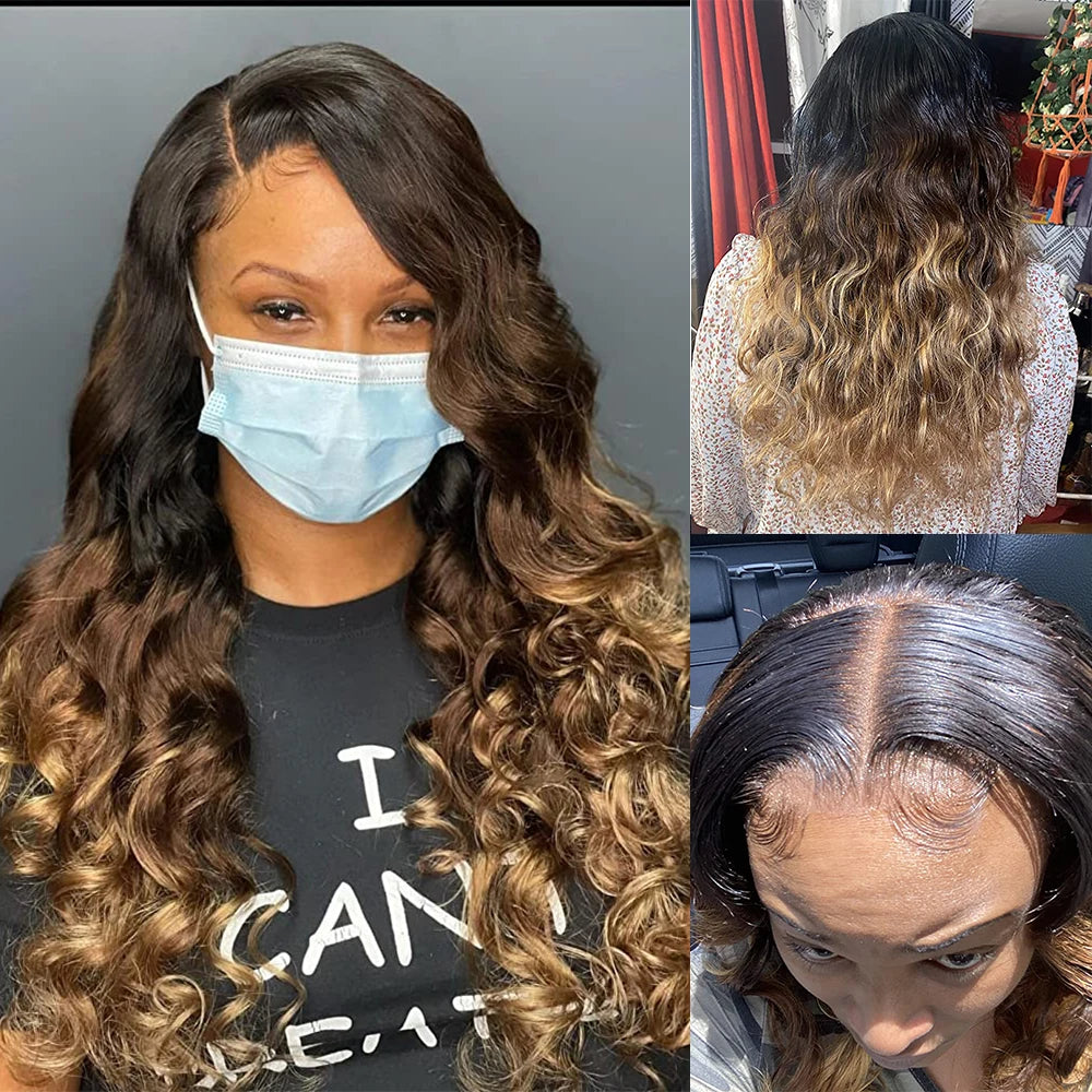 Body Wave Bundles Human Hair - Ombre Colored