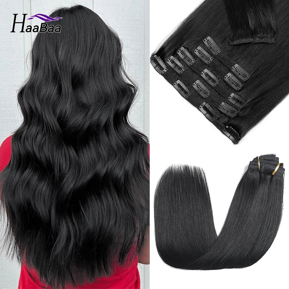 Human Hair Clip-In Extensions 7pcs/pack