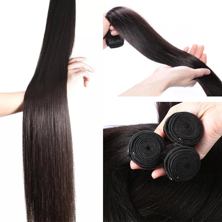 Silky Straight 100% Human Hair Bundles