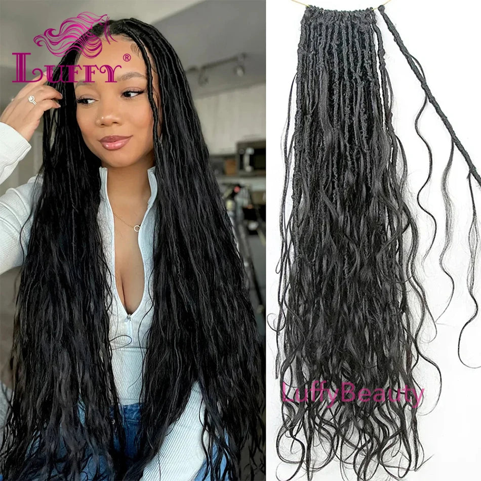 Body Wave Pre-Looped Human Hair Crochet Boho Locs