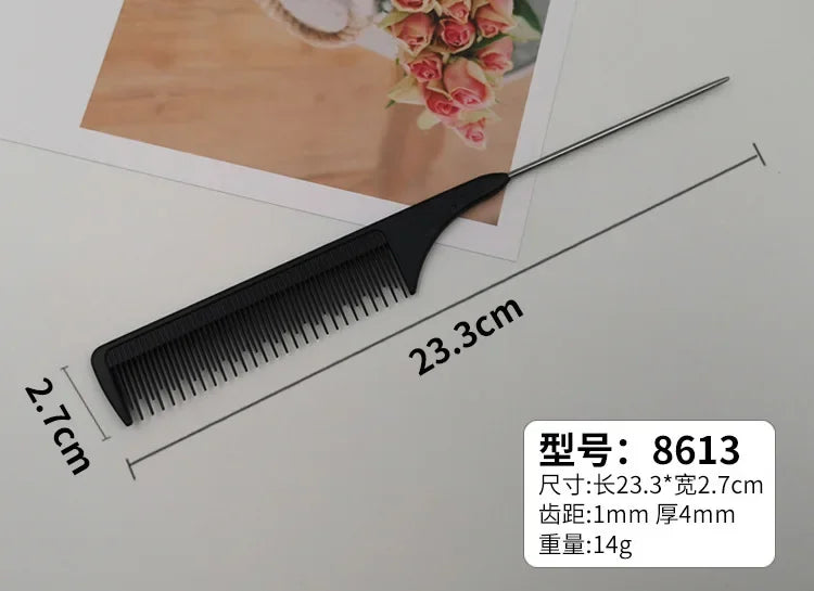 Professional Hair Tail Stainless Steel Styling Combs - Sold Separately