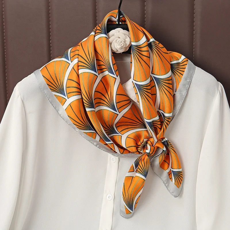 Luxury Print Satin Silk Square Scarfs