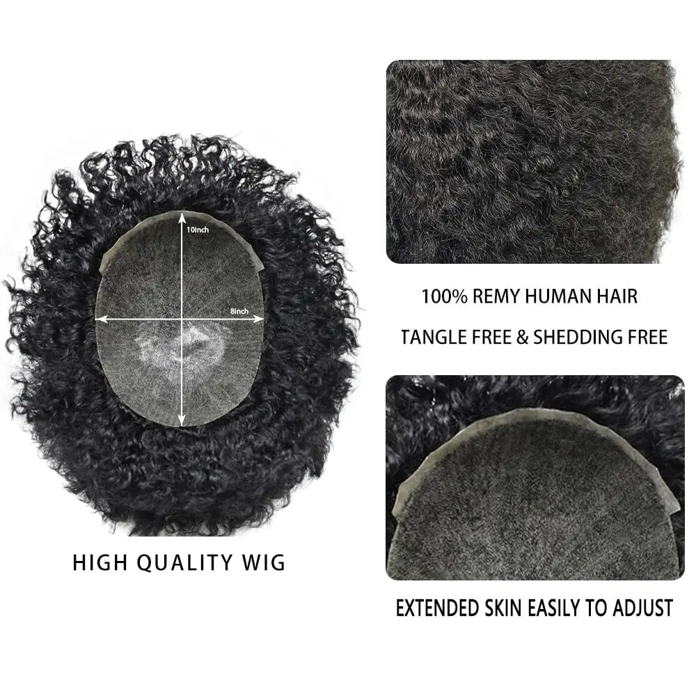 Kuin Kinky Curly - Injection PU Prosthesis Hair System - Various Options Available