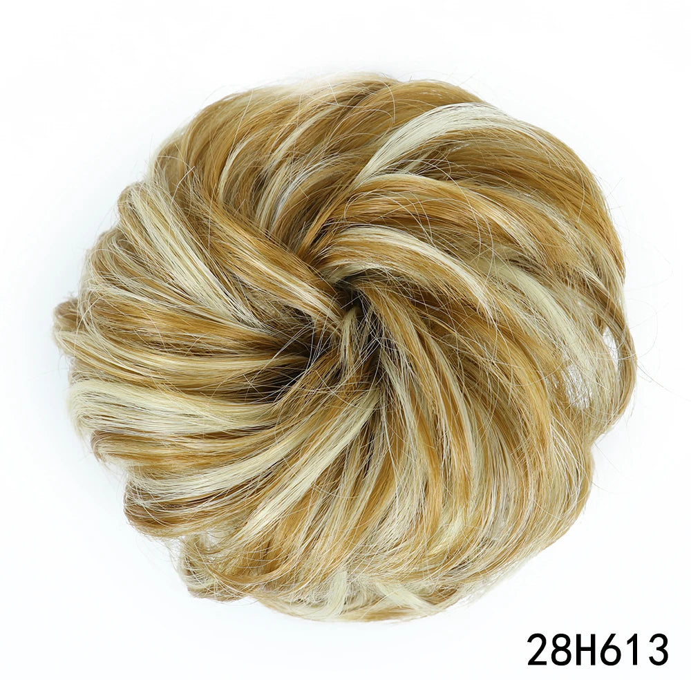 Synthetic Culrly Messy Ponytail Updo Bun with Elastic Band/Scrunchy