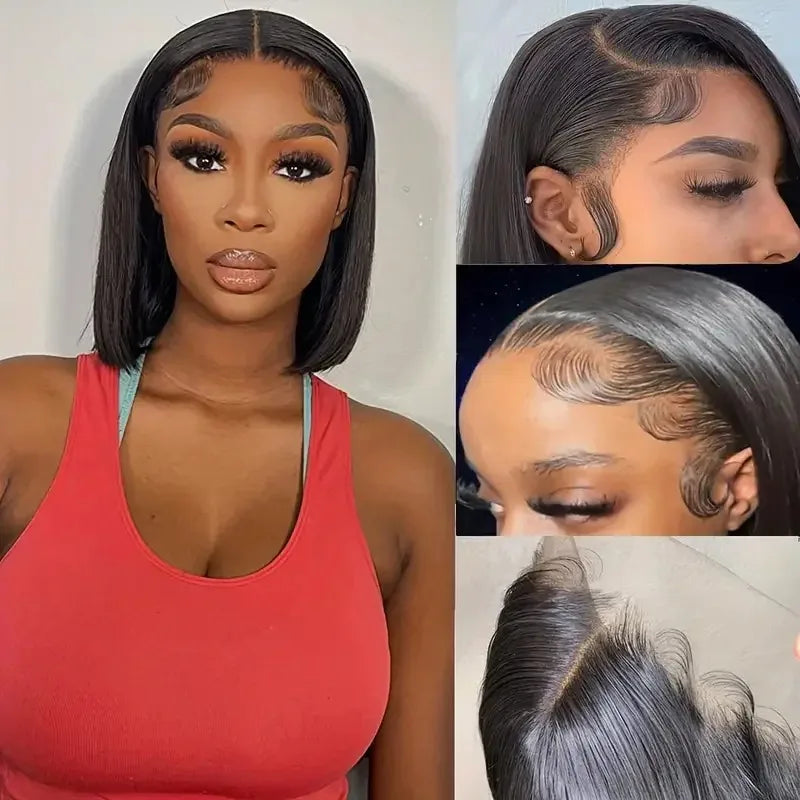 Bone Straight Bob - Glueless HD Lace Ready To Wear Human Hair Wig