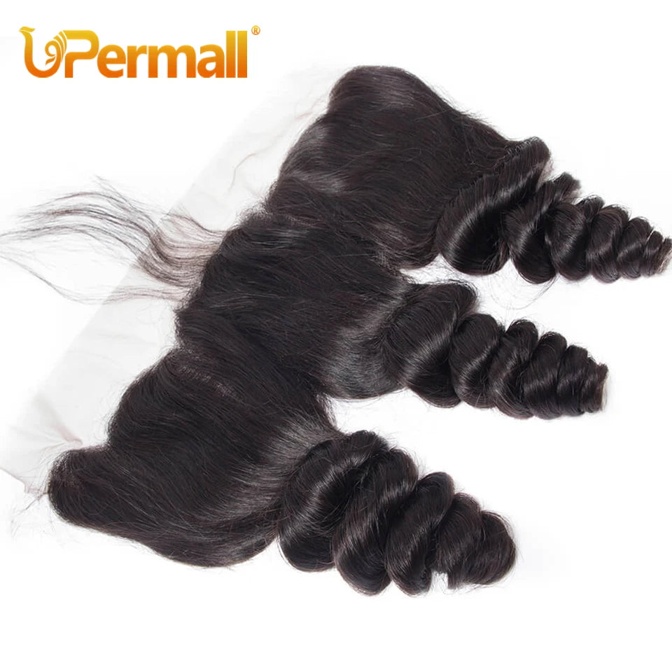 Loose Body Wave 100% Human Hair Lace Closure or Pre Plucked Swiss HD Transparent Frontal