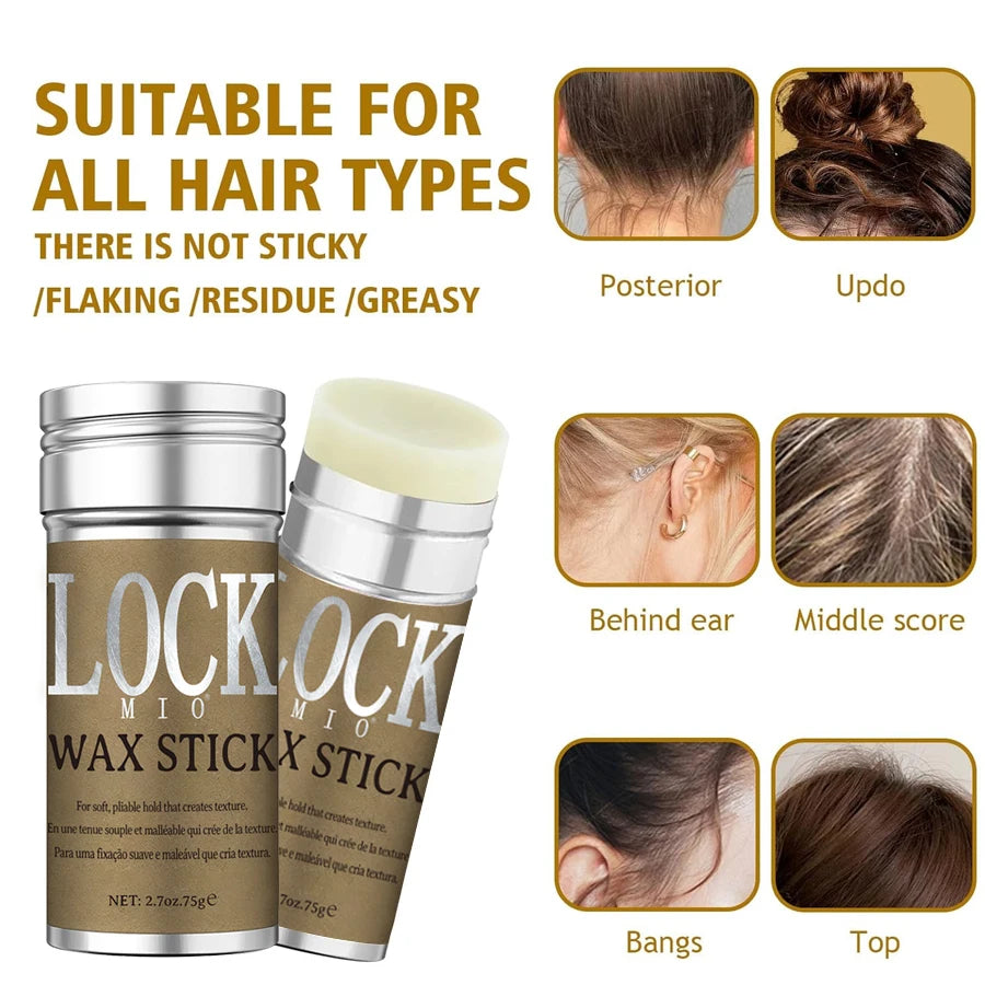 LOCKMIO Hair Styling Wax Stick; Long Lasting Hold Pomade