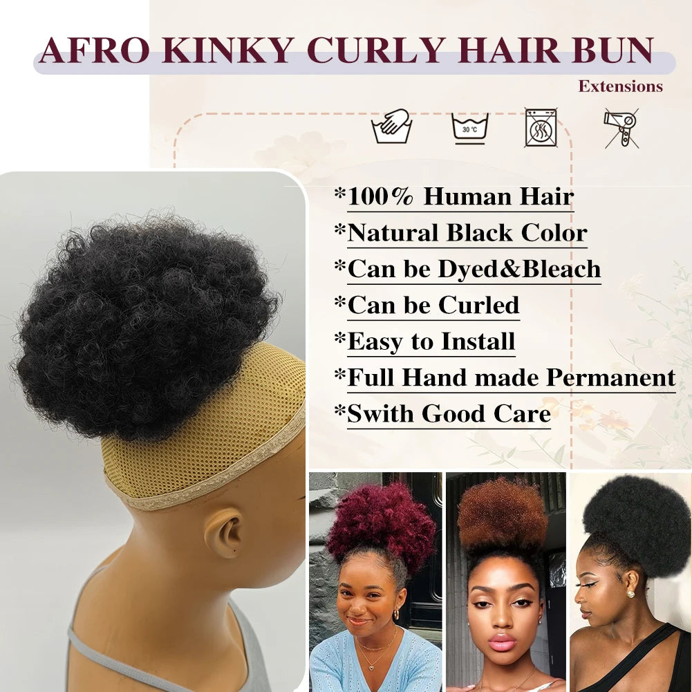 Afro Puff Drawstring Ponytail - 100% Human Hair