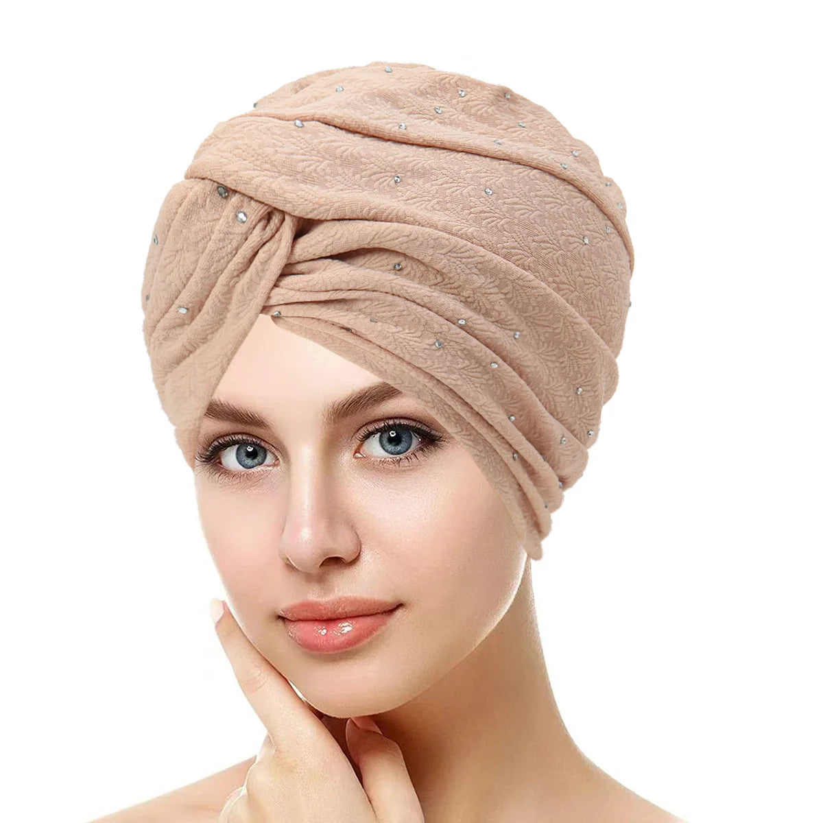 Women's Pleated Turbans in Various Colors