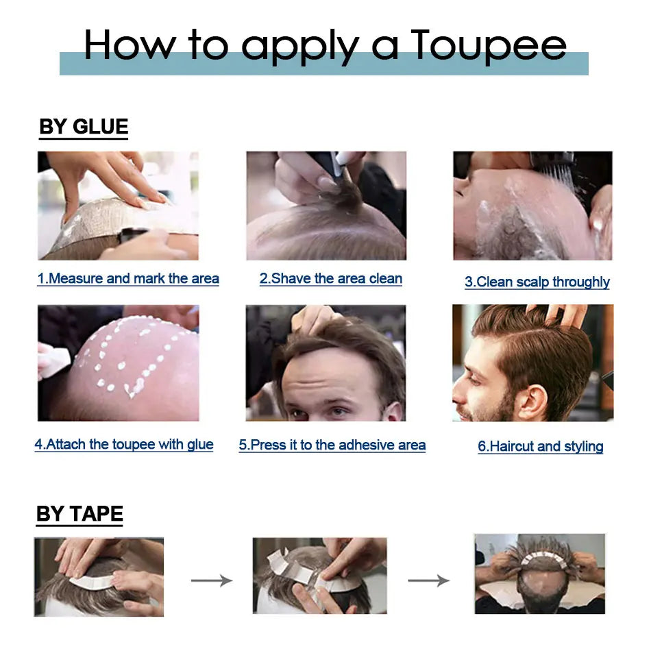 Mono Lace Men's Skin Pu Around Toupee Prosthesis Remy Human Hair Systems - Various Options Available
